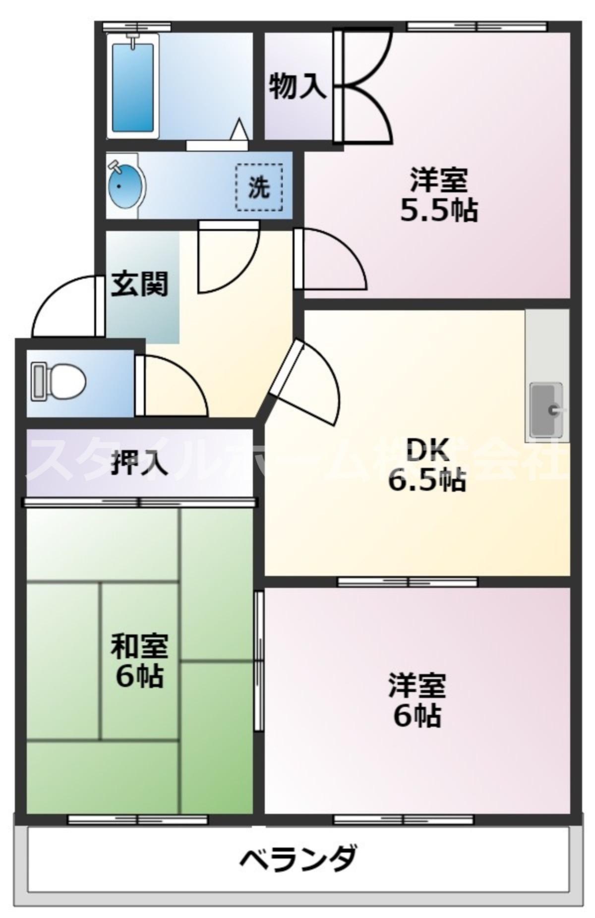 サンジェイド(3DK/2階)の間取り写真