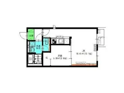 SCOTTSDALE(1LDK/2階)の間取り写真