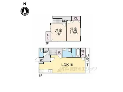 フライブルク瑞穂(3LDK/3階)の間取り写真