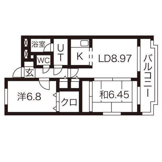 パルテール泉(2LDK/3階)の間取り写真