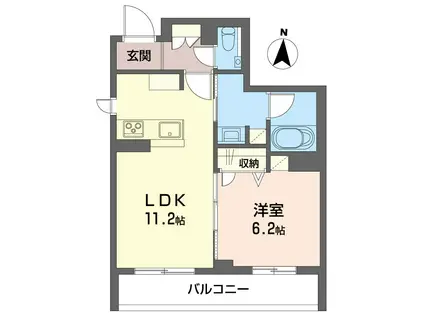 ティエリテ(1LDK/3階)の間取り写真