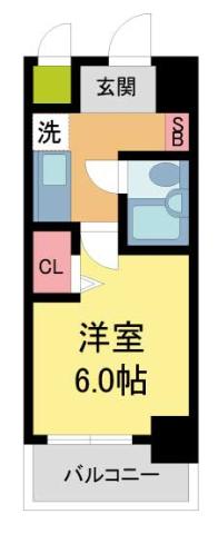 エスリード西宮(1K/5階)の間取り写真