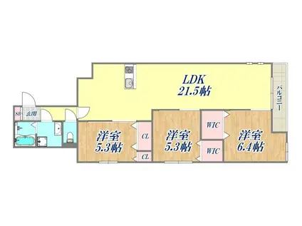 エステート南塚口(3LDK/1階)の間取り写真
