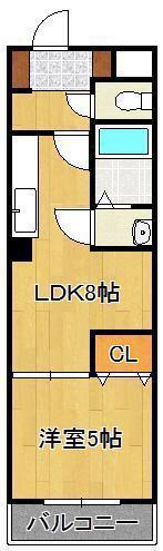 HAMIEL真鶴(1LDK/9階)の間取り写真