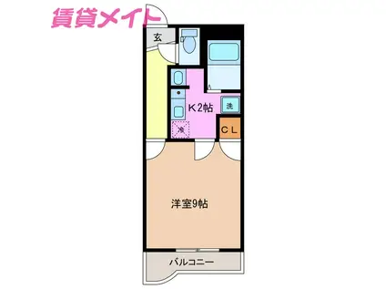 五反田2005(1K/1階)の間取り写真