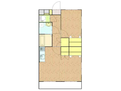 桜ヶ丘マンション(1LDK/2階)の間取り写真