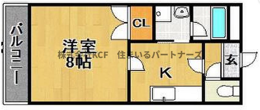 サクセス75(1K/7階)の間取り写真