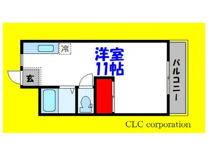 第2コーポマキ(ワンルーム/3階)の間取り写真