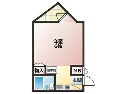 メモリーホーム第一ビル(1K/4階)の間取り写真