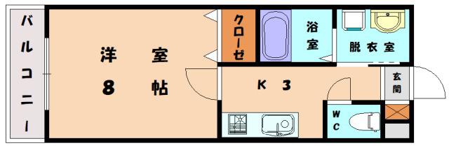 シーサイド三苫センタービル(1K/4階)の間取り写真