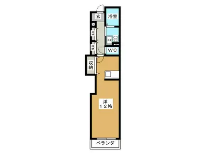 エスペランス谷田(ワンルーム/1階)の間取り写真