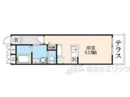 RUHE柴島(1K/2階)の間取り写真