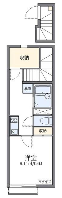 レオネクスト新座ブルー(1K/2階)の間取り写真