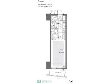 ZOOM都庁前(1K/10階)の間取り写真