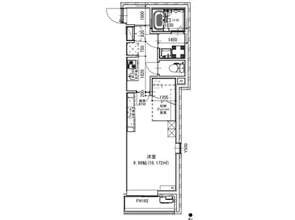 宮内サンハイツ本木2(1K/2階)の間取り写真