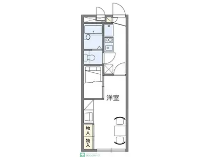 レオパレス植木(1K/2階)の間取り写真