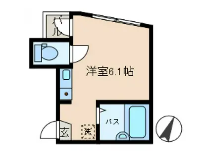 イルビラージュ金町(1K/1階)の間取り写真