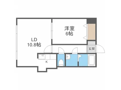 グランメール東谷(1LDK/3階)の間取り写真