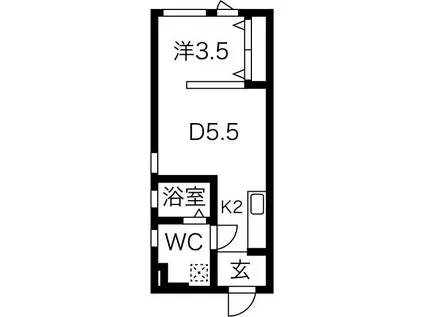 S-STUDIO(1DK/3階)の間取り写真