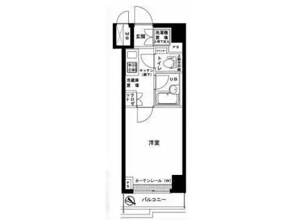 ルーブル下丸子(1K/4階)の間取り写真