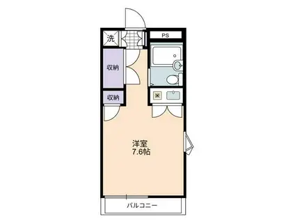 グレースK II(ワンルーム/2階)の間取り写真