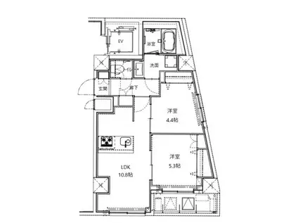 レアライズ町屋(2LDK/3階)の間取り写真