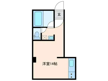 甲斐楽園(ワンルーム/2階)の間取り写真