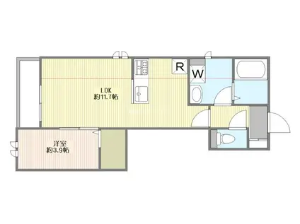 グラーサ グランメール(1LDK/2階)の間取り写真