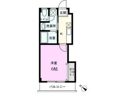 カーサグランデ(1K/3階)の間取り写真