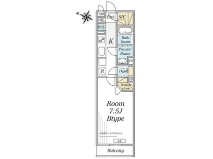 リブリ・さいたま市桜区中島(1K/2階)の間取り写真