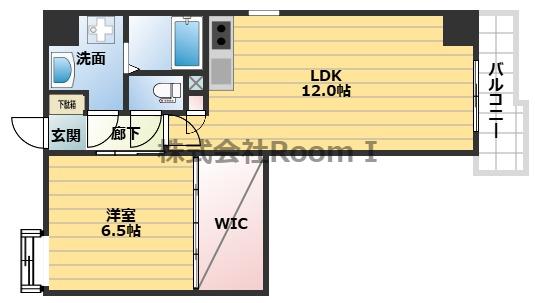 レジディア堺筋本町(1LDK/10階)の間取り写真
