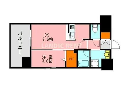LANDIC O/2227(1DK/11階)の間取り写真