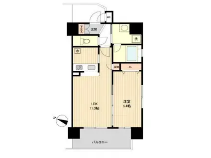 ノーブルプレイス北四番丁(1LDK/5階)の間取り写真