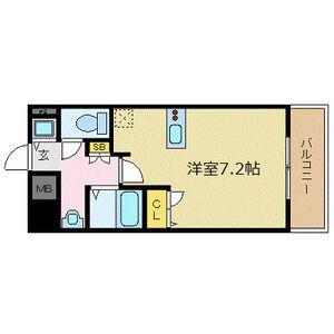 プレサンス泉セントマーク(1K/6階)の間取り写真