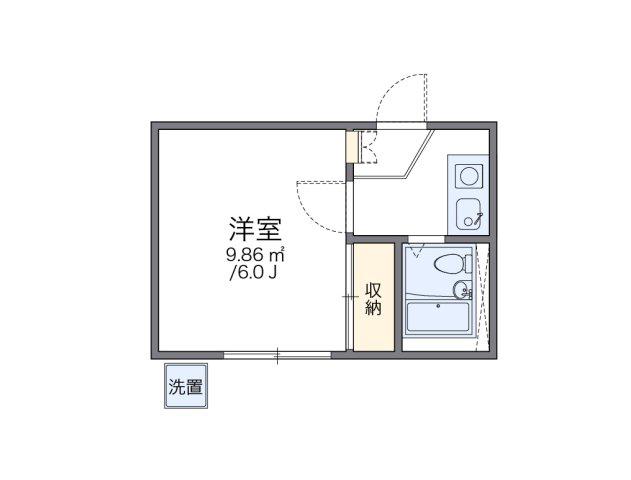 レオパレス岡崎公園(1K/1階)の間取り写真