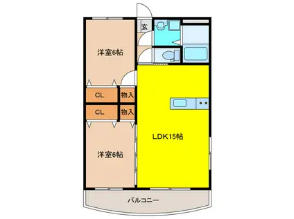 JR東海道本線 菊川駅(静岡) 車で10分 3階建 築19年(2LDK/1階)の間取り写真