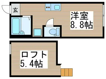 グランデ清瀬(ワンルーム/1階)の間取り写真