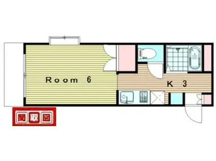 サンヴェール(1K/1階)の間取り写真