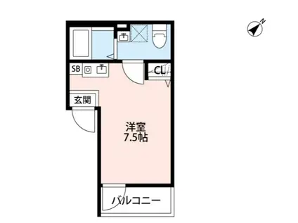 ORFEU(ワンルーム/2階)の間取り写真