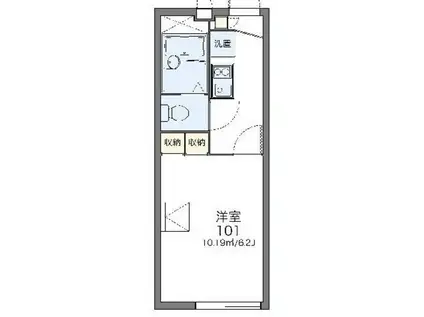 レオパレス鍵(1K/2階)の間取り写真