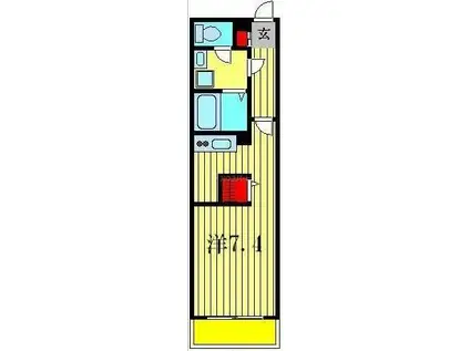 リブリ・クロシェット(ワンルーム/2階)の間取り写真