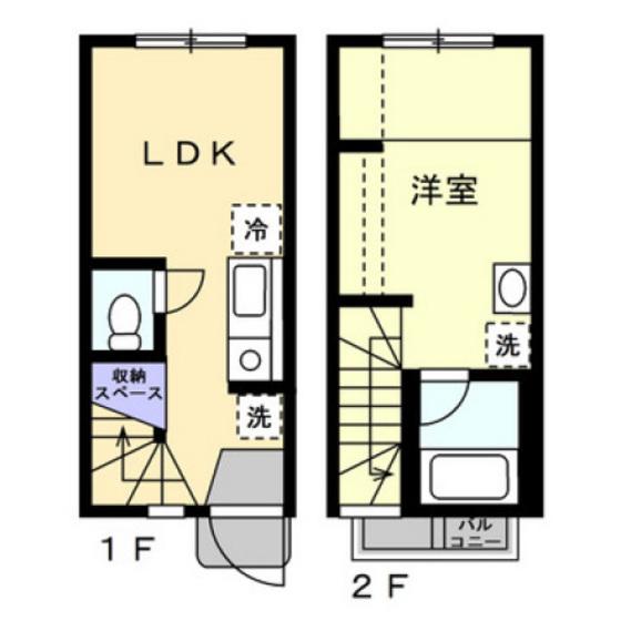 スピラーレ(1LDK/1階)の間取り写真