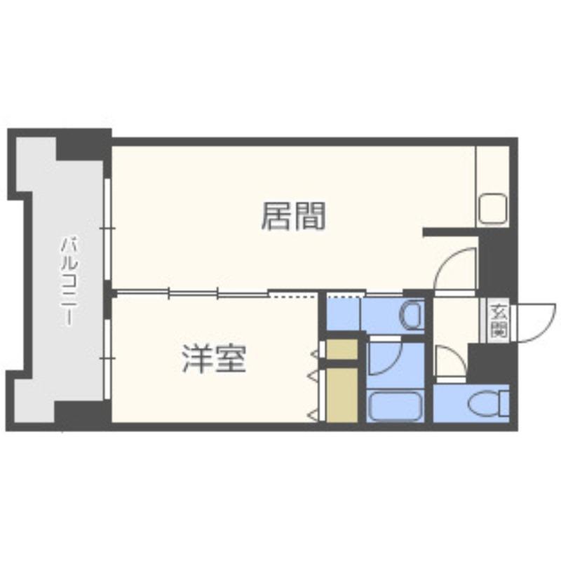 グランカーサ南9条(1LDK/8階)の間取り写真