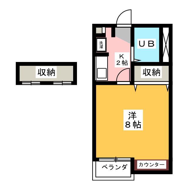 アルパイン市ヶ尾(1K/3階)の間取り写真