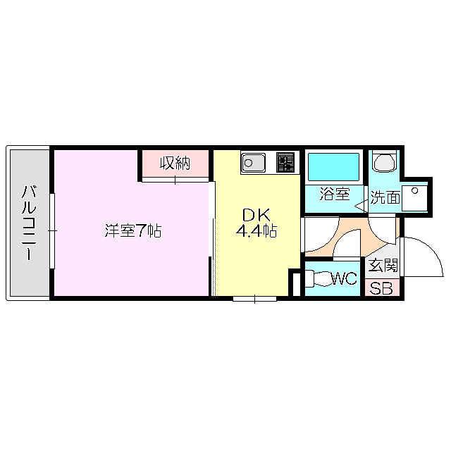 エイペックス新大阪(1DK/8階)の間取り写真