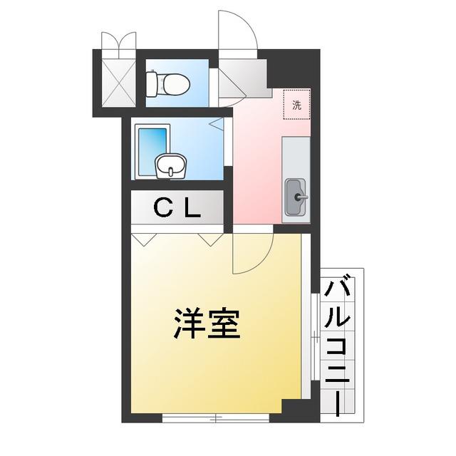 桜プリズム(1K/3階)の間取り写真
