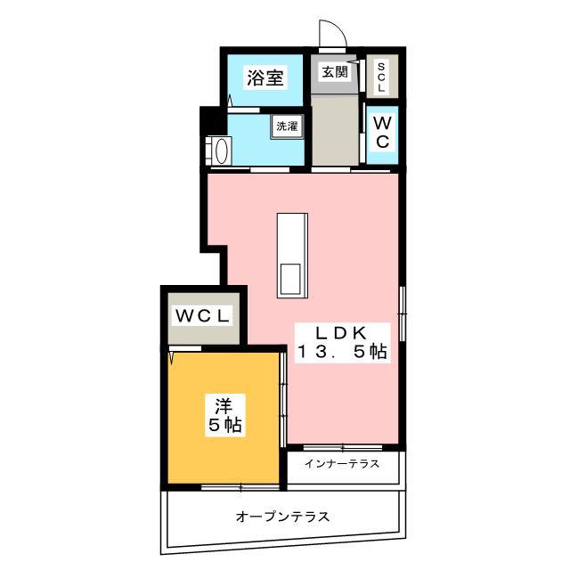 グランパレス浜松半田(1LDK/1階)の間取り写真