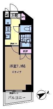 フレア金沢八景(1K/4階)の間取り写真