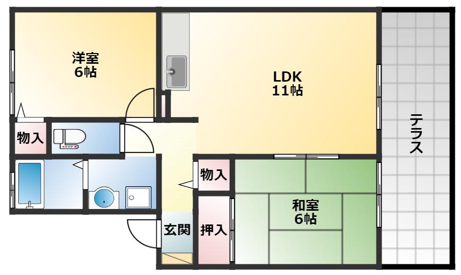 ファミーユメゾン(2LDK/2階)の間取り写真