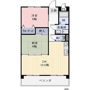 ジュエルタウン(2LDK/1階)の間取り写真